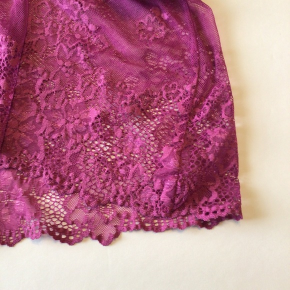 LA PERLA PURPLE LACE BABYDOLL LINGERIE SLIP SIZE 12 - Picture 14 of 16